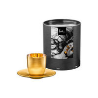 ESPRESSOTASSE MIT UNTERTASSE Cosmo Collect Gold 100 ml - Goldfarben, Glas (0.1L) - Eisch
