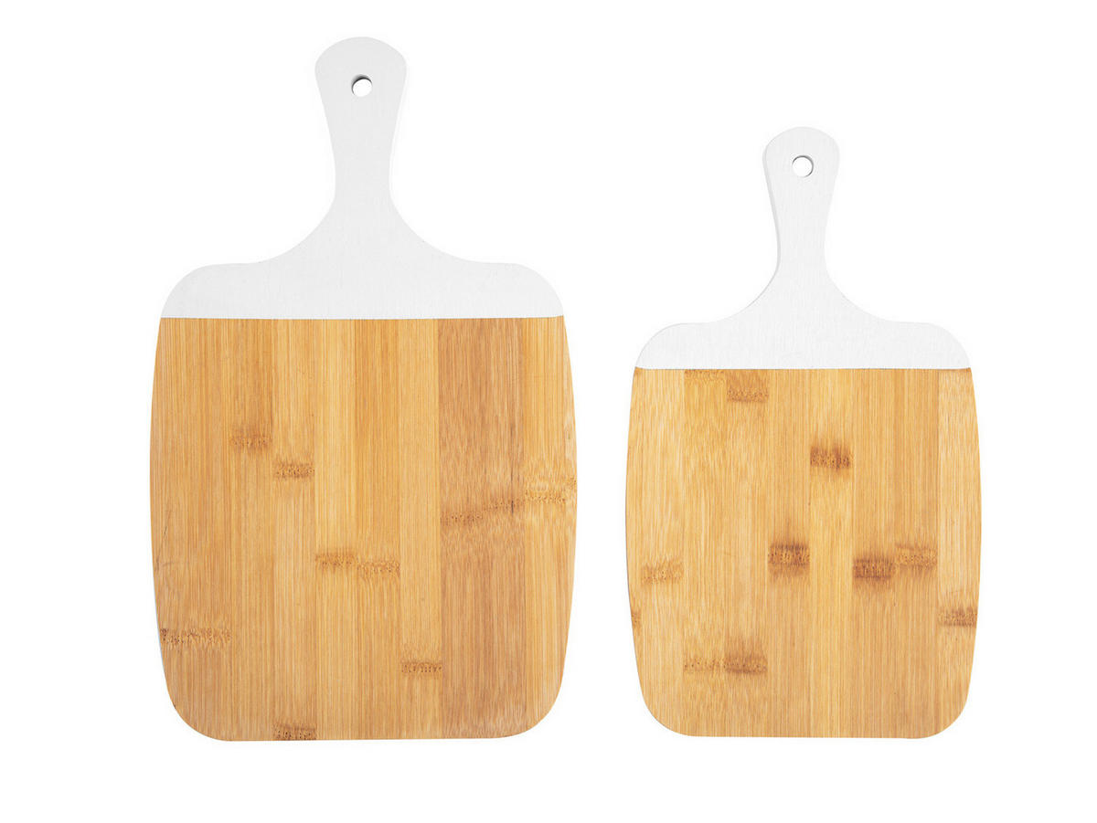 SCHNEIDEBRETTER Bambus Gourmet 2er-Set - Weiß, Naturmaterialien (23/38cm)