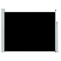 AUSZIEHBARE Seitenmarkise 140x500 cm Schwarz - Schwarz, Textil (500/140/500cm) - furnicato