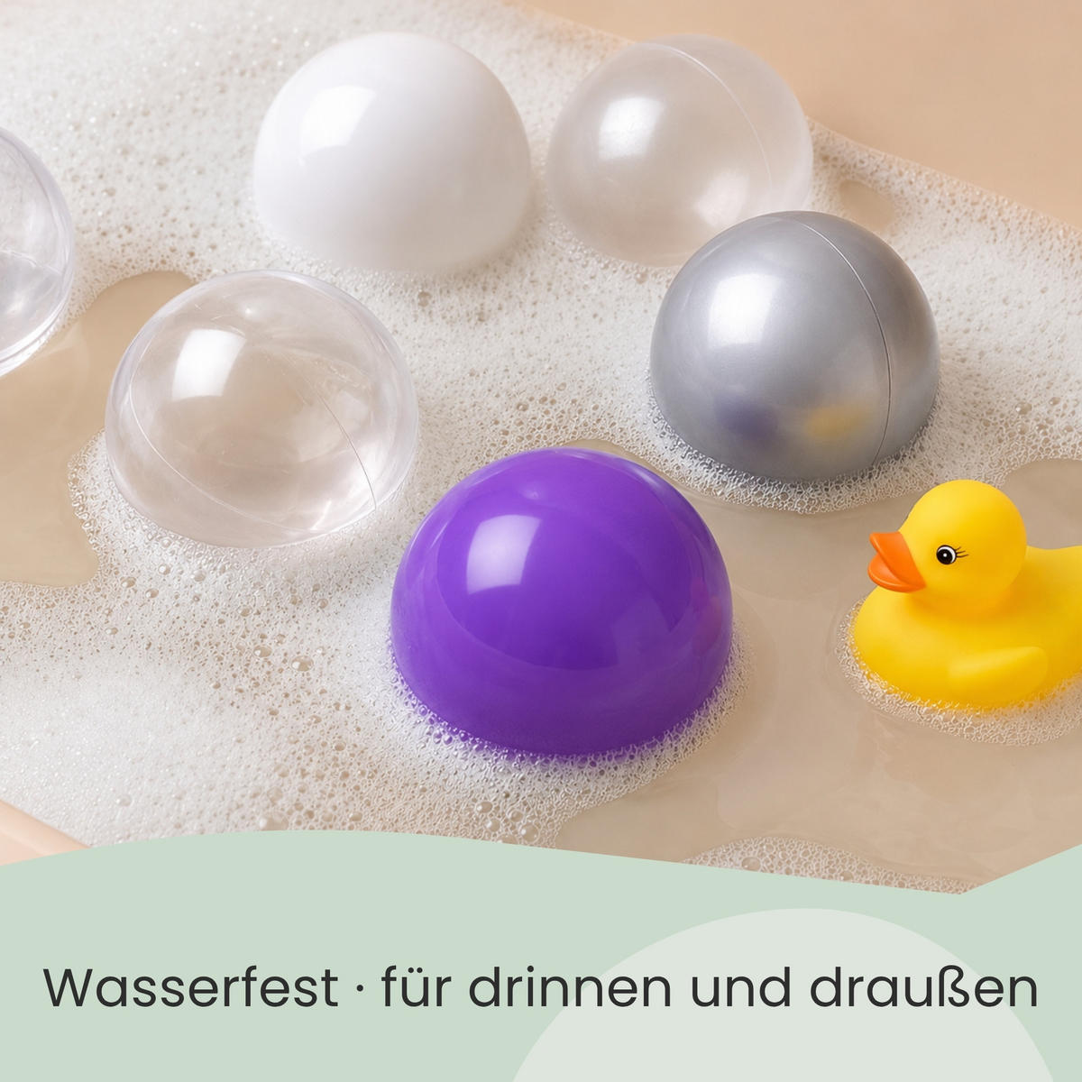 BÄLLEBAD-BÄLLE 200 Stück, Lila/Grau/Weiß/Transparent, 5.5 cm - Lila, Kunststoff (5.5/5.5/5.5cm) - Littletom