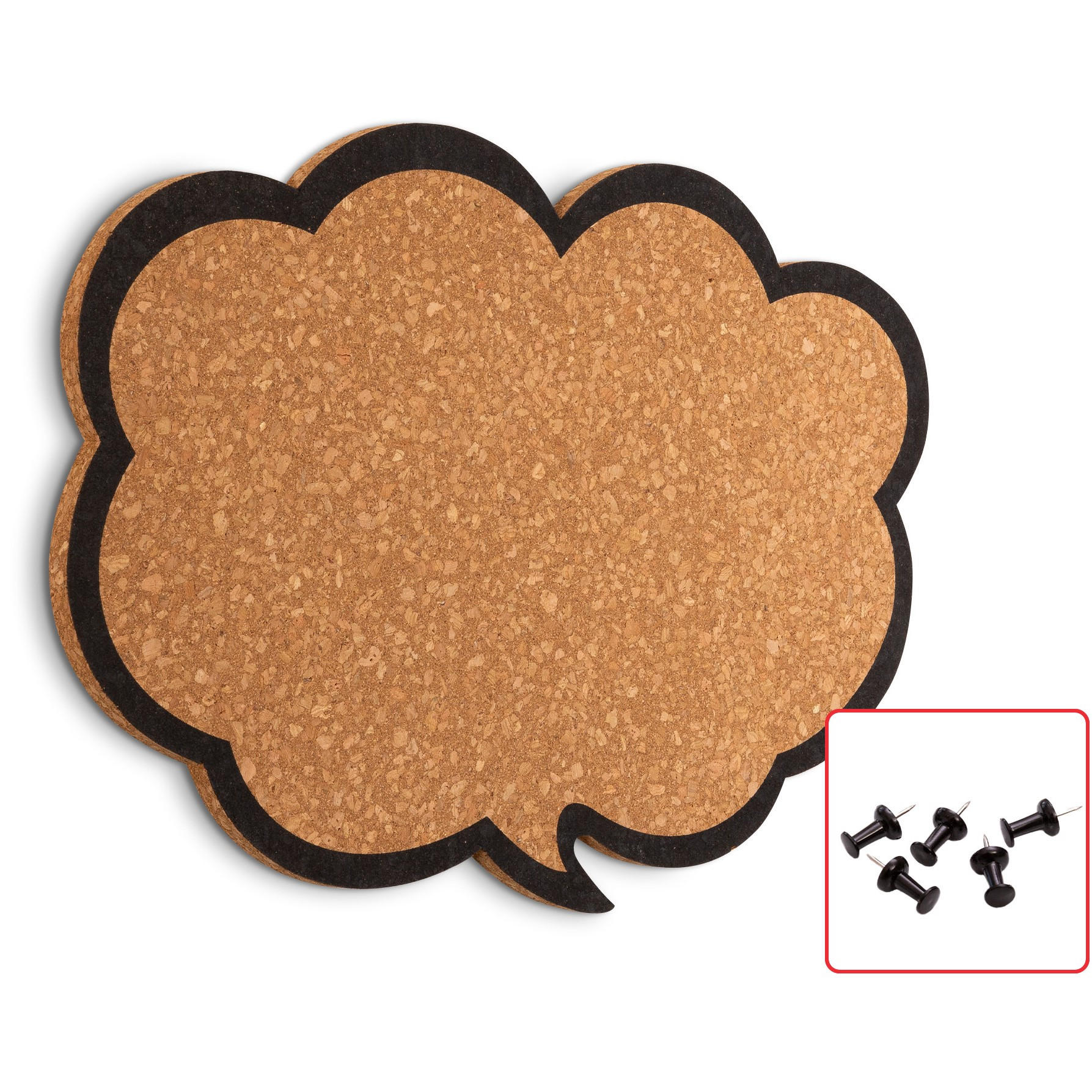 KORKTAFEL, CLOUD/Wolke 44x29 cm - Braun, Holz (44/29/1cm) - ALLboards