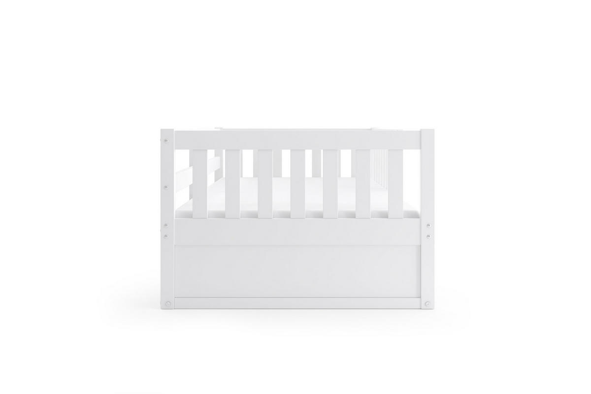 KINDERBETT Smart, 80x160, mit Stauraum, weiß - Weiß, Holz (80/160cm) - Interbeds