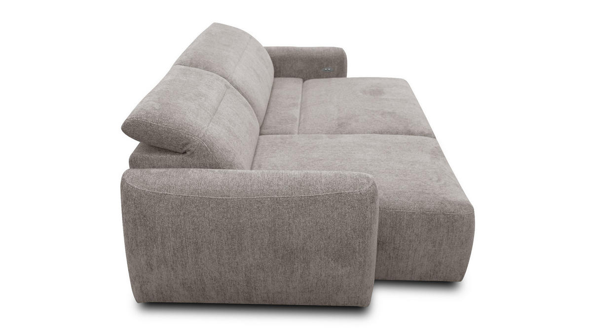 ECKSOFA NERO 4-Sitzer, dunkelbeige - Beige/Schwarz, Holz/Textil (272/81/159cm) - Courtois Laville