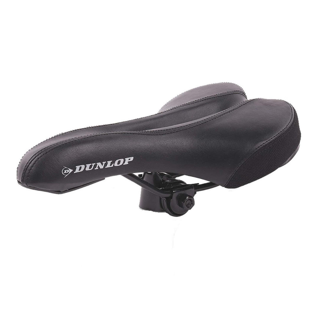 FAHRRADSATTEL FGM19 – Ergonomischer MTB Gel-Sattel für Damen & Herren – Komfortsattel für Mountainbike, Rennrad & Trekkingrad, Atmungsaktiv - Schwarz, Textil (20/8/27cm) - Dunlop