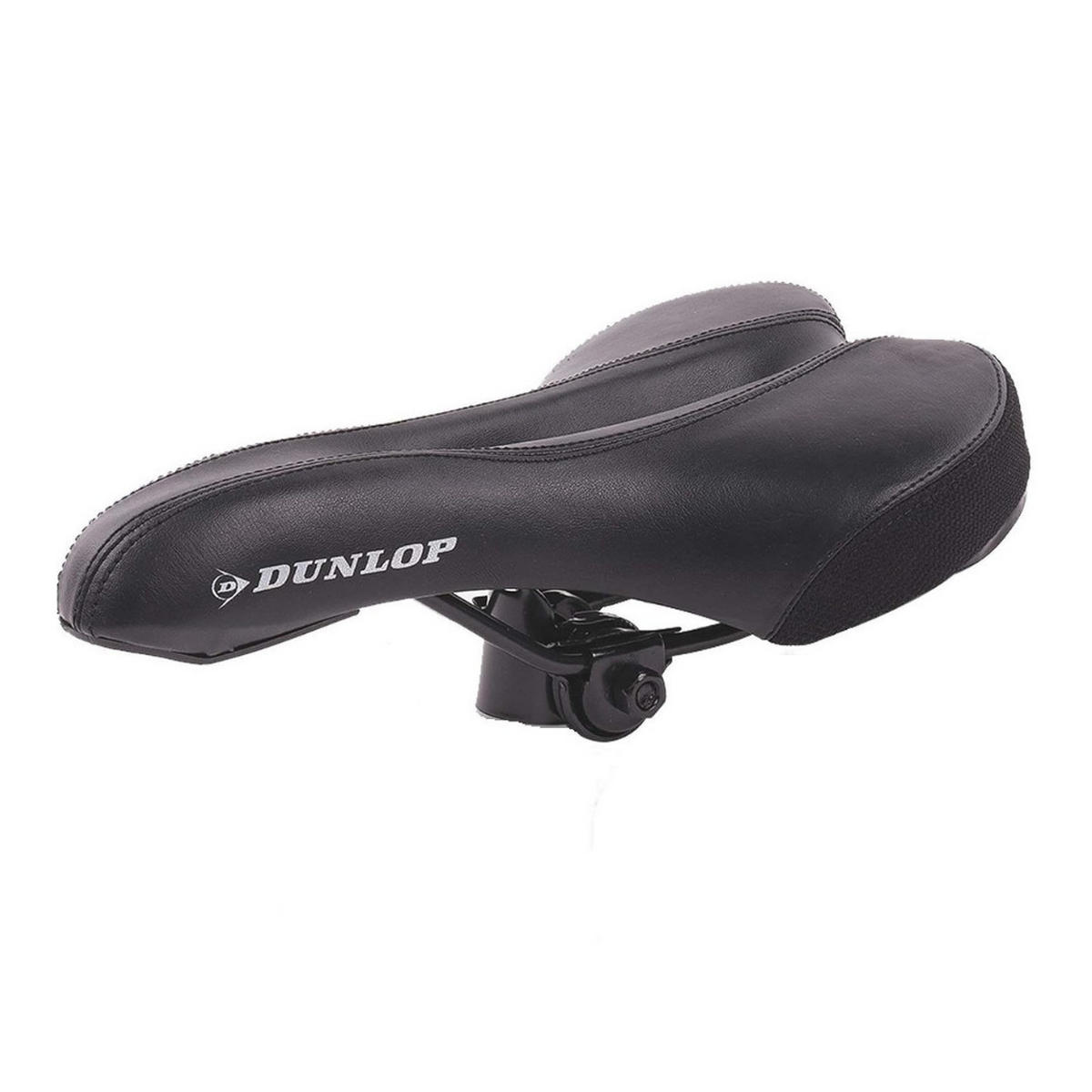 FAHRRADSATTEL FGM19 – Ergonomischer MTB Gel-Sattel für Damen & Herren – Komfortsattel für Mountainbike, Rennrad & Trekkingrad, Atmungsaktiv - Schwarz, Textil (20/8/27cm) - Dunlop