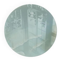 GLASPLATTE für Kamin Ø 50 cm - Türkis, Glas (50/50/0.4cm) - TULUP
