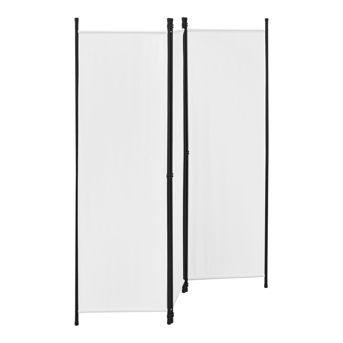 SICHTSCHUTZ Huesca - Weiß, Textil/Metall (150/2cm) - [en.casa]