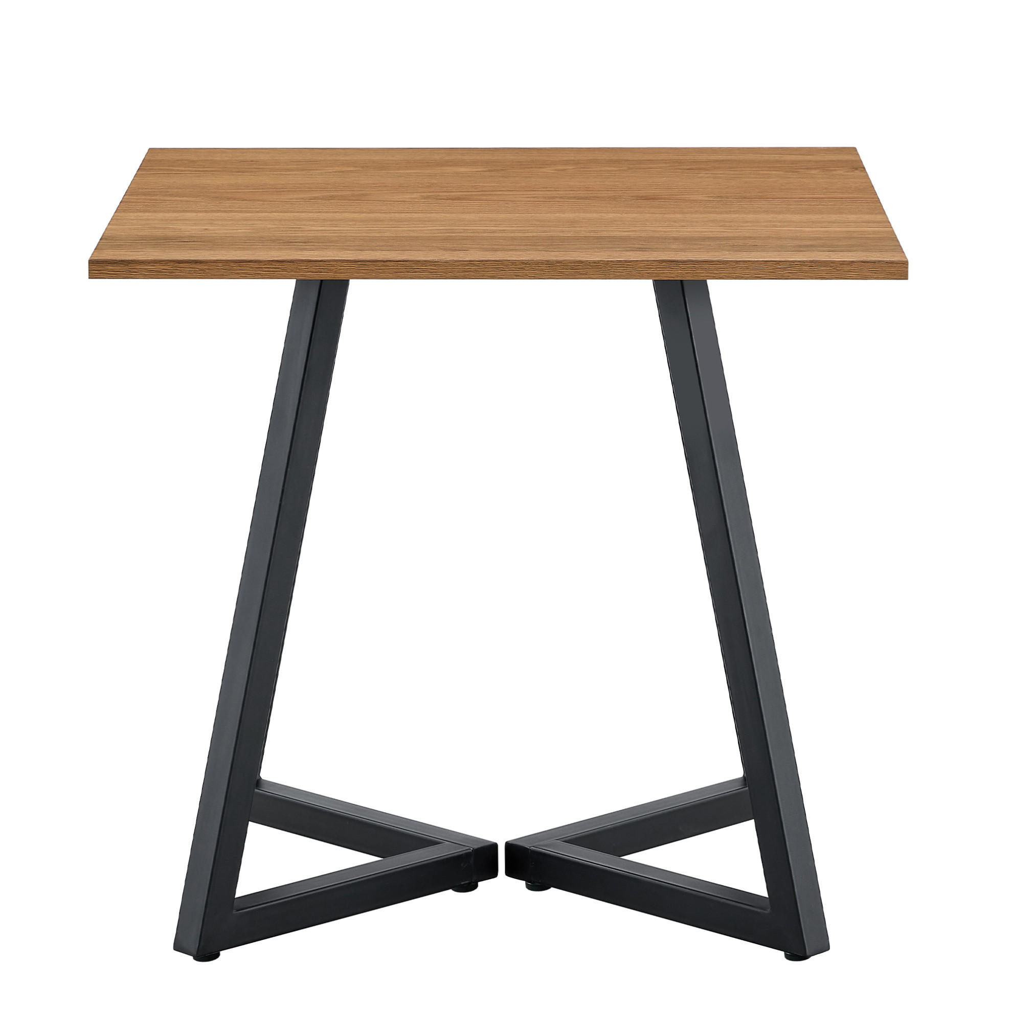 ESSTISCH aus Holz und Metall 80x80x75 cm Schwarz/Braun für 4 Personen, vielseitig und platzsparend - Schwarz, Holzwerkstoff (80/80/75cm) - Modfu