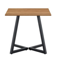 ESSTISCH aus Holz und Metall 80x80x75 cm Schwarz/Braun für 4 Personen, vielseitig und platzsparend - Schwarz, Holzwerkstoff (80/80/75cm) - Modfu