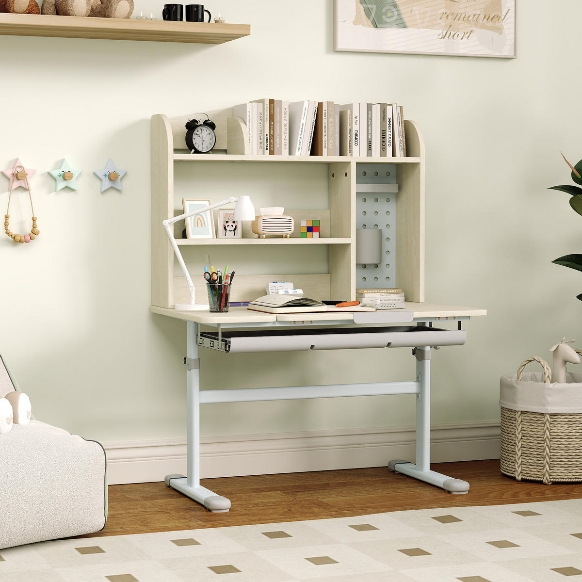 KINDERSCHREIBTISCH DE-17550 Naturholz - Naturfarben, Kunststoff (80/130.5/51cm) - ComfortXL