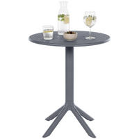 GARTENTISCH rund Kunststoff anthrazit - Anthrazit, Kunststoff (60/60/76cm) - CLP