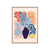 POSTER mit Rahmen Wild Apple - Floral No. 2 - Eichefarben/Multicolor, Holz/Papier (50/70cm) - Poster&Frame