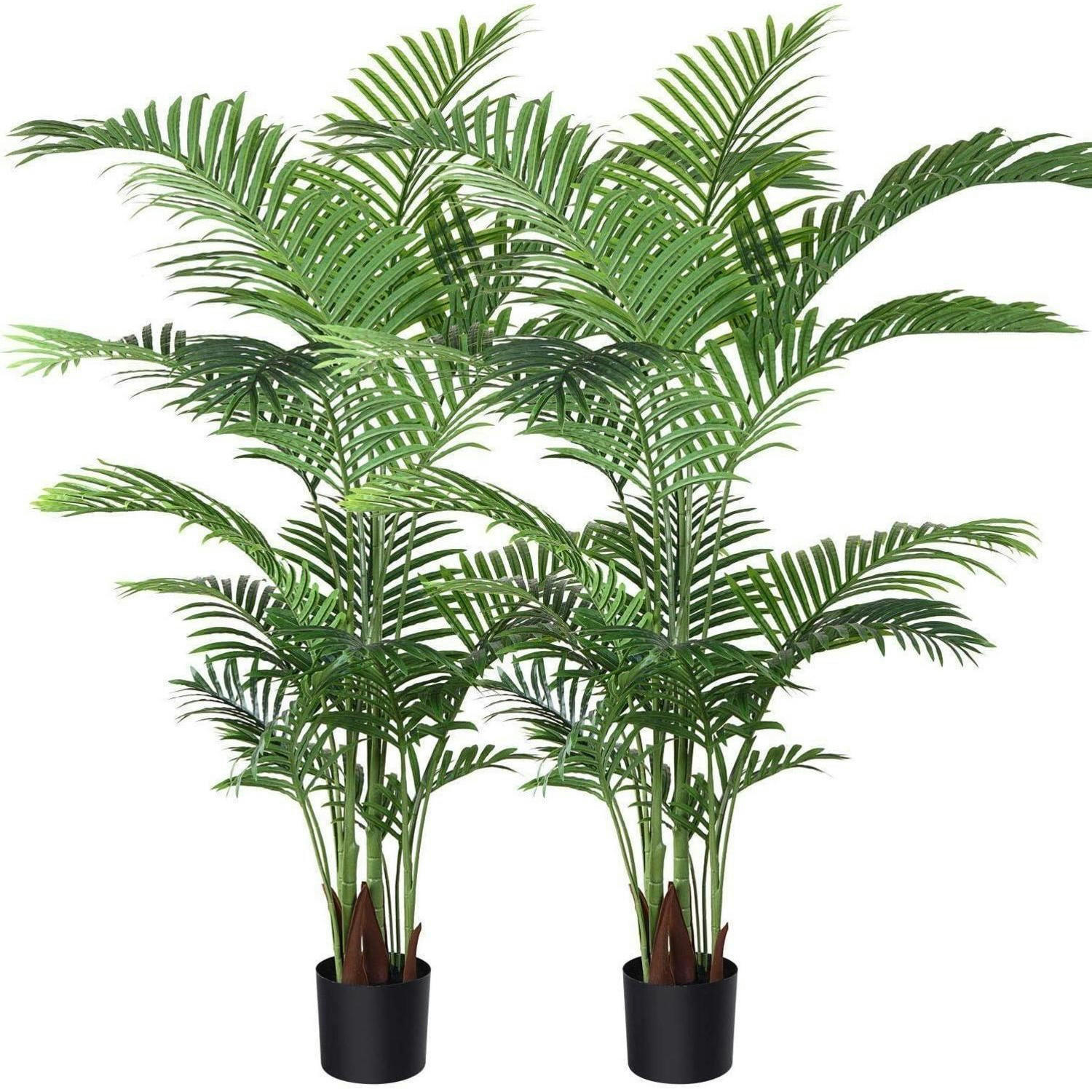 KÜNSTLICHE Palme 2-teiliges Set 160 cm - Grün, Kunststoff (20cm)