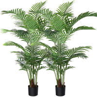 KÜNSTLICHE Palme 2-teiliges Set 160 cm - Grün, Kunststoff (20cm)