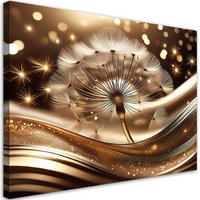 WANDBILD gold glamour pusteblume - Goldfarben, Textil (60/40cm) - Feeby
