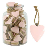 HERZHÄNGER Rosé 61-tlg. - Rosa, Holz (5/6/2cm) - FURNARO
