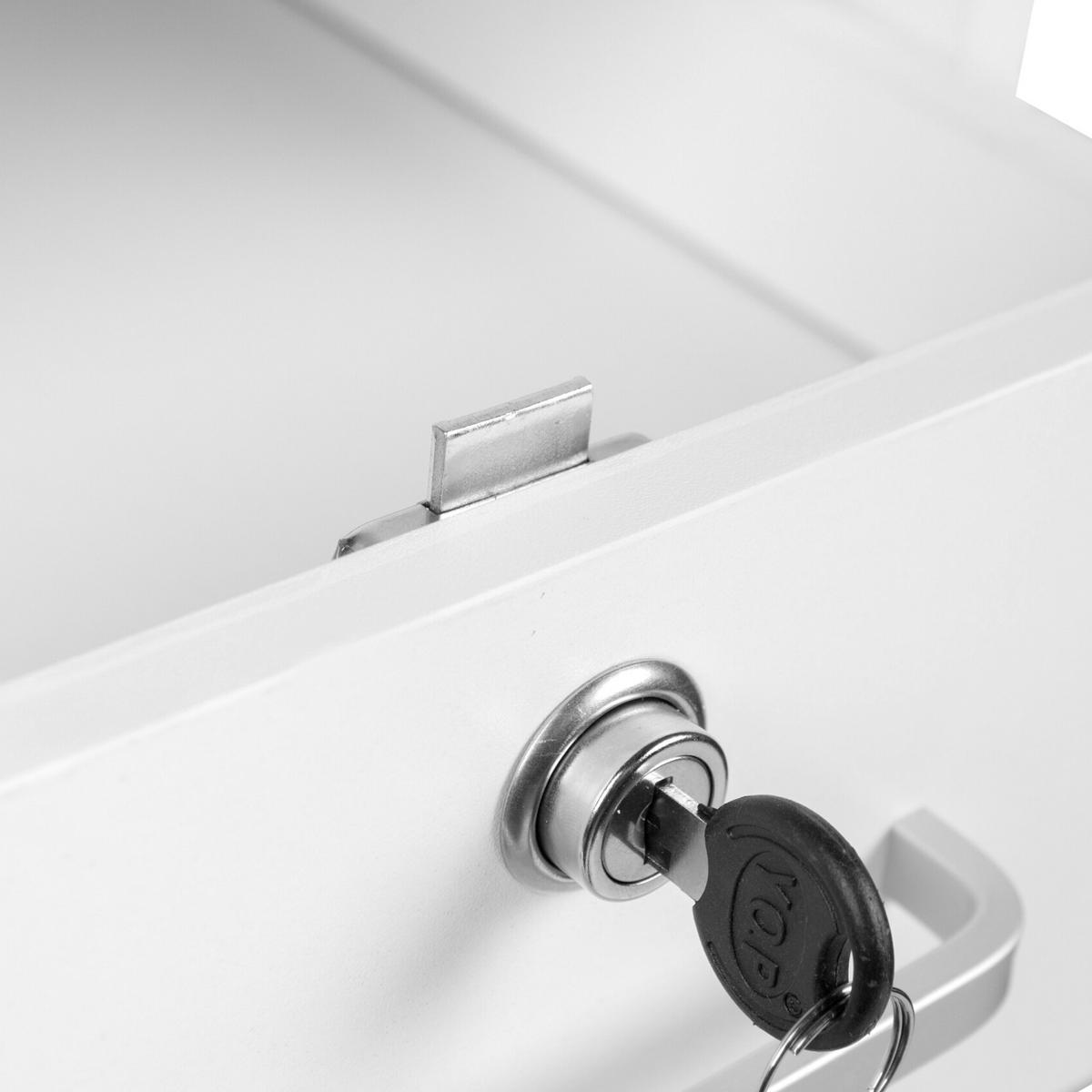 ROLLCONTAINER - Silberfarben/Weiß, Holzwerkstoff/Kunststoff (40/57/40cm) - Relaxdays