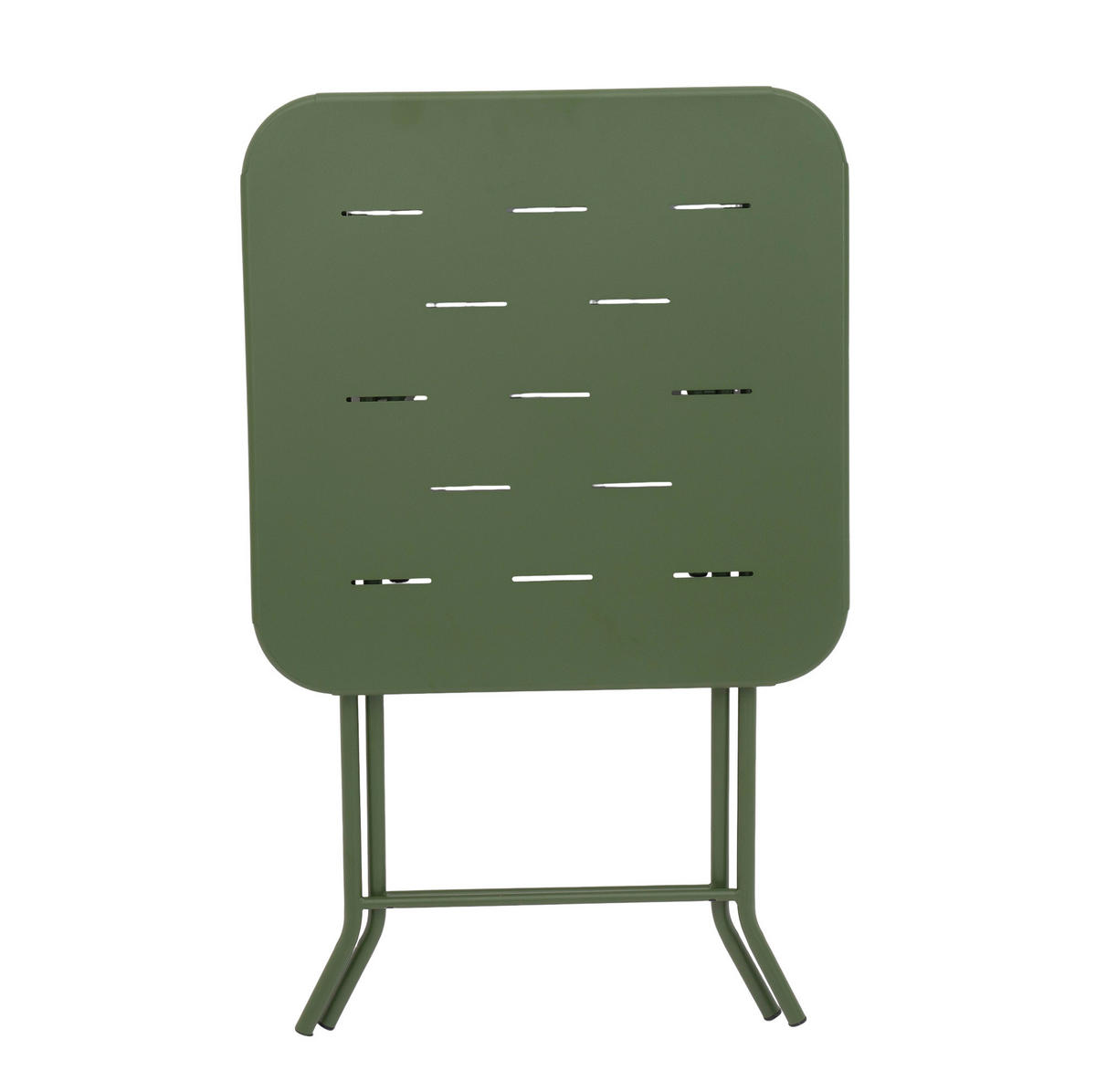 GARTENSET aus Stahl 60x60x73 cm Grün klappbar, 3-teilig und pflegeleicht - Grün, Metall - Modfu