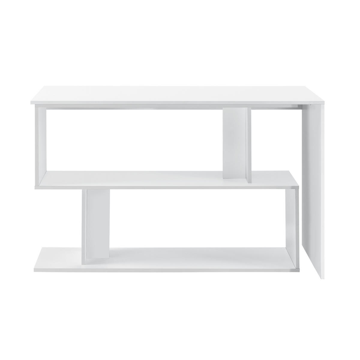 SCHREIBTISCH Arendal - Weiß, Holzwerkstoff (50/120/76.5cm) - [en.casa]
