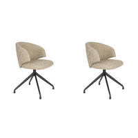 ESSZIMMERSTUHL Balado - Braun - 57/54.5/78 cm - 2er-Set - Braun, Metall (54.5/78/57cm)