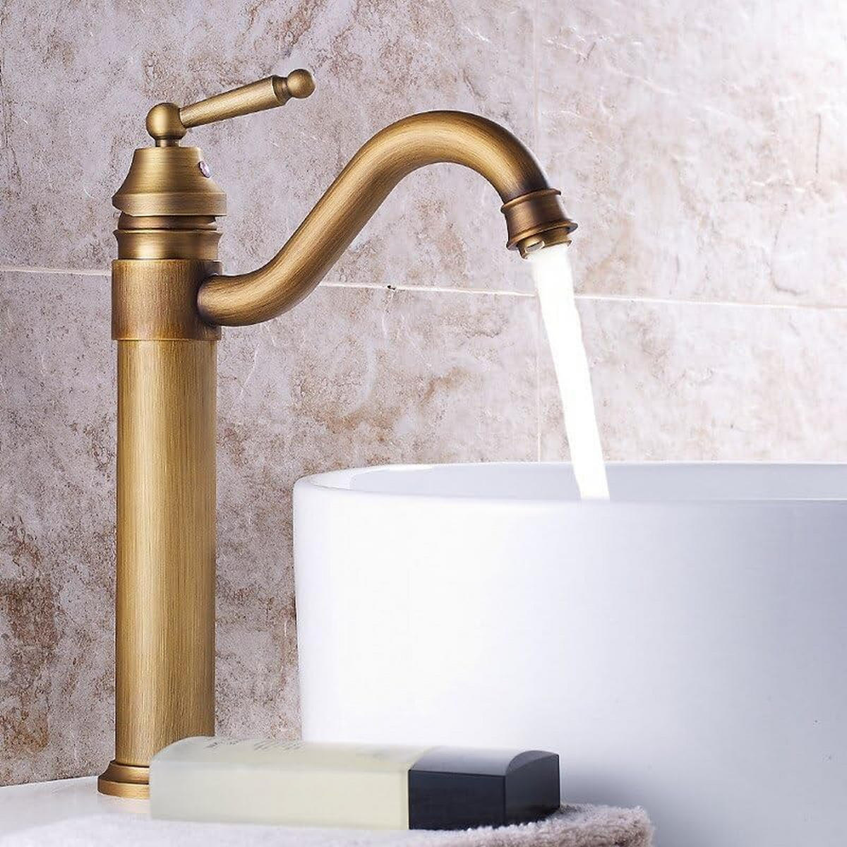 BADEZIMMERARMATUR, 32 x 19,5 cm, gold - Goldfarben, Metall (42/8/30cm) - Vallsero