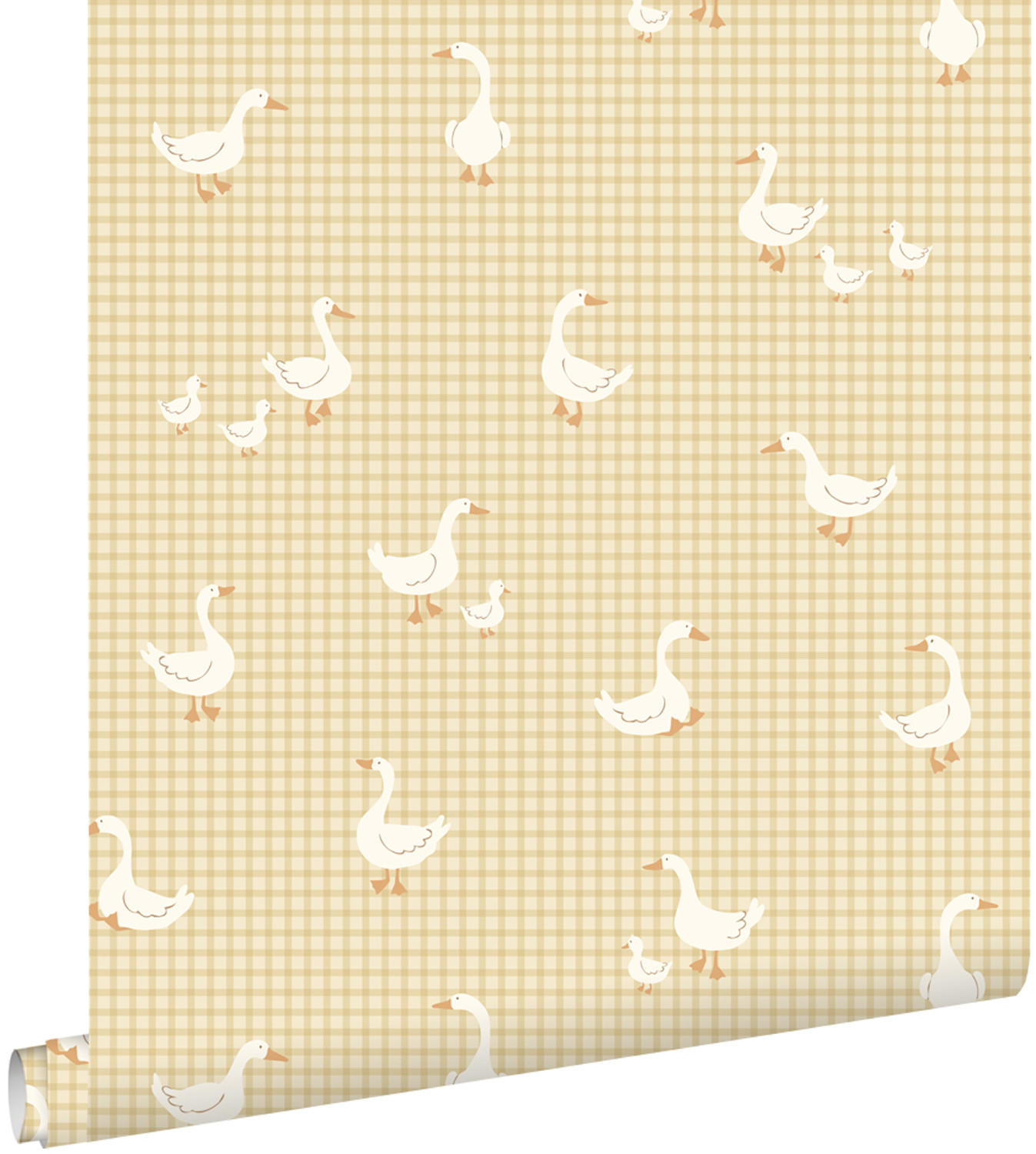 TAPETE Gänsen 50 x 900 cm - Gelb, Papier (50/0.1cm) - ESTAhome