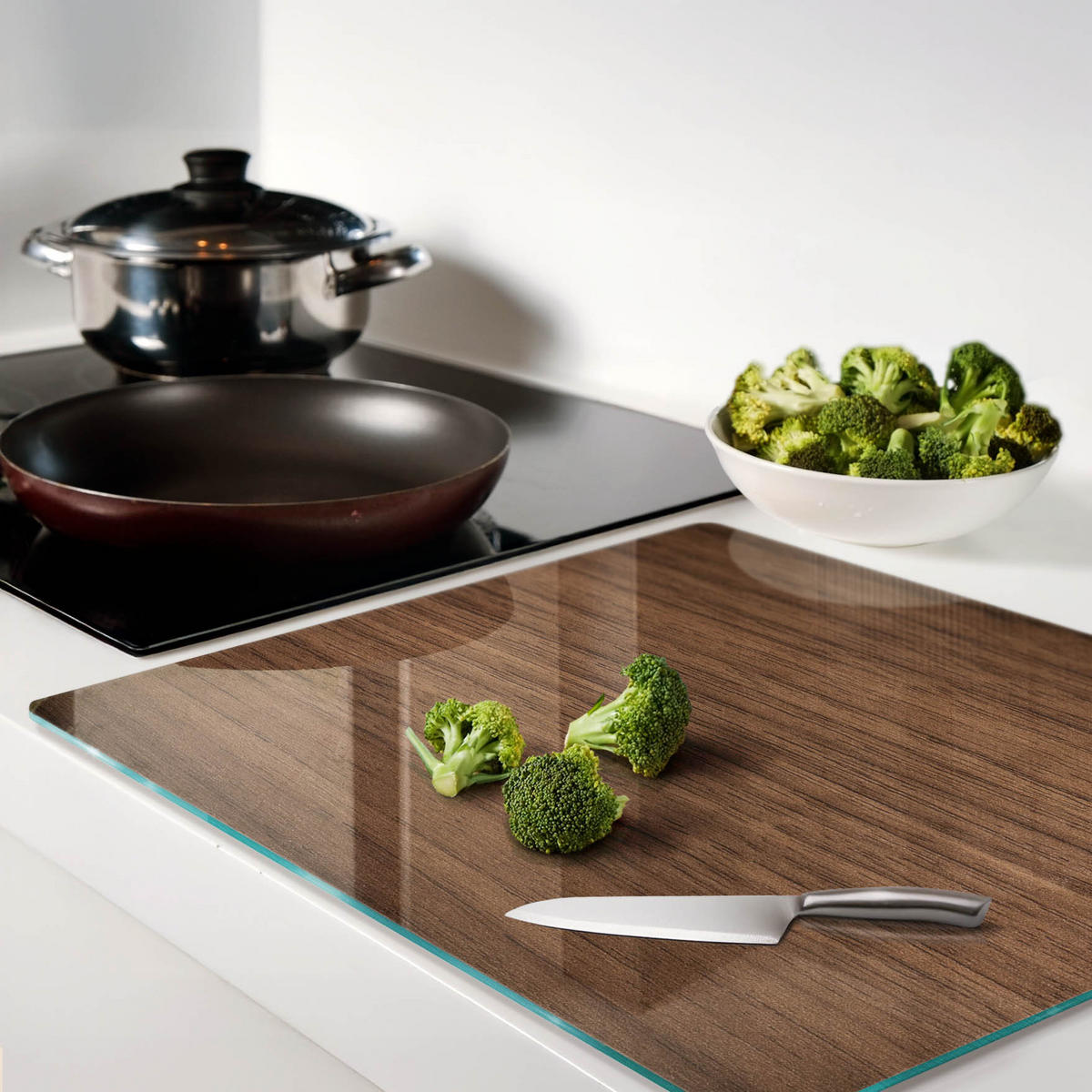 GLASPLATTE 60x52 cm Holz - Braun, Glas (60/0.4/52cm) - TULUP