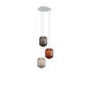 GALERIELEUCHTE Velo 3-flammig Mehrfarbig Ø 25 cm - Multicolor/Weiß, Glas (25/25/27cm) - s.luce