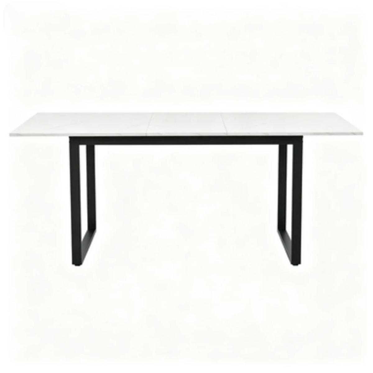 ESSGRUPPE 5-teilig mit ausziehbarem Esstisch 140/180 cm & 4 Stühlen, modern für Esszimmer und Küche, weiß-grau - Grau, Holzwerkstoff (70/75/180cm) - Luhomfu