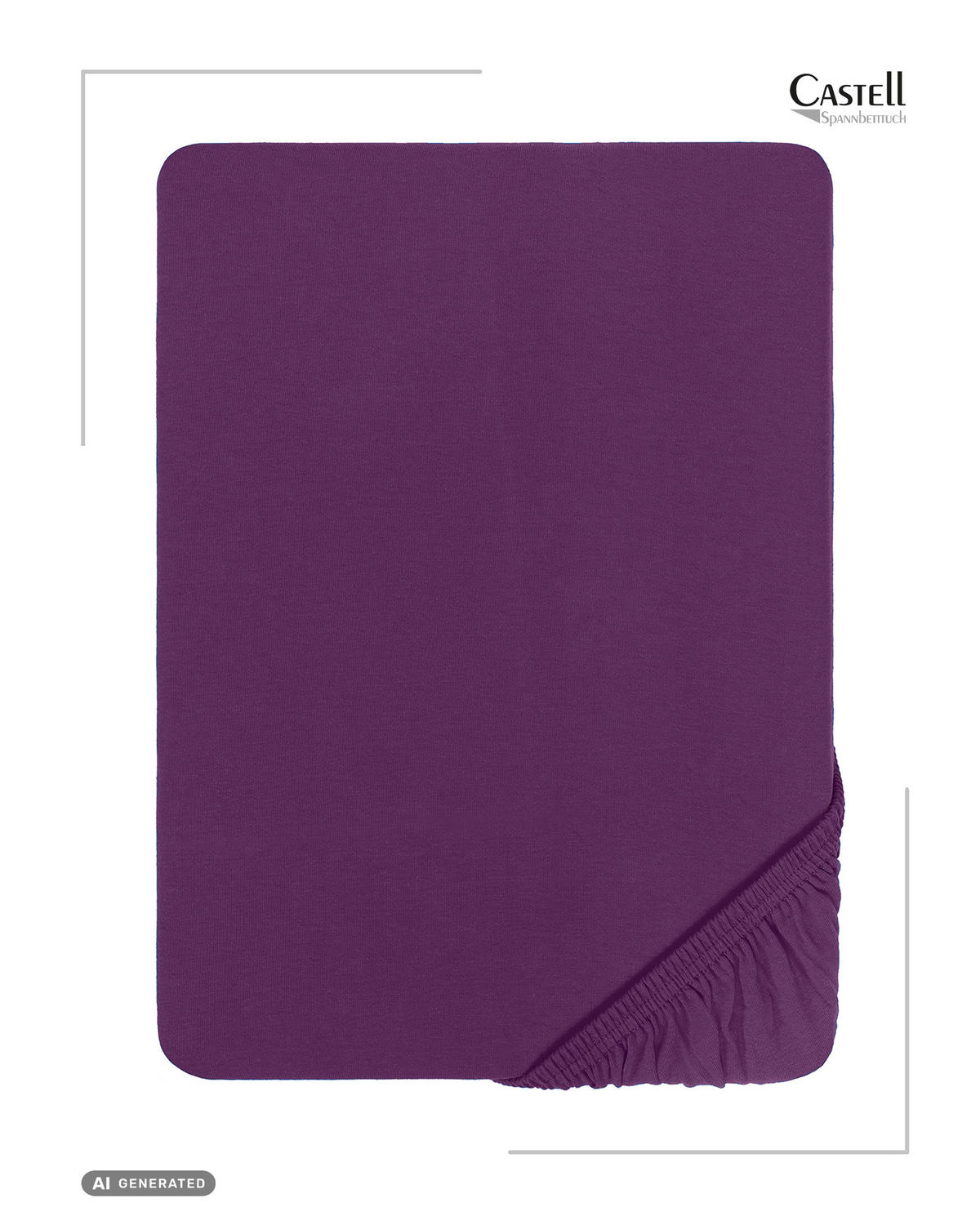 SPANNBETTTUCH Basic Jersey dunkel violett, 140x200 cm - 160x200 cm - Violett, Textil (160/200cm) - Castell