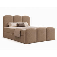 BOXBETT ROYAL 180x200 cm in Braun, Bettkasten, Topper, Bouclé-Stoff - Braun, Holz/Textil (180/200cm) - EMLAR Home