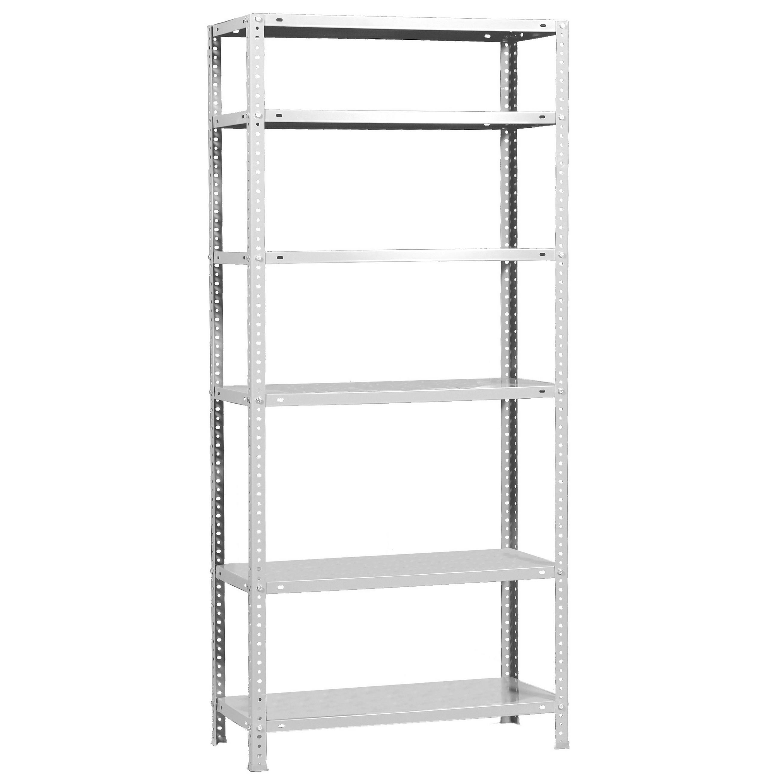 SCHRAUBREGAL PANDA TALL | HxBxT 200x110x30cm | 6 Fachböden | Fachlast 90kg | Weiß - Weiß, Metall (110/200/30cm) - PROREGAL