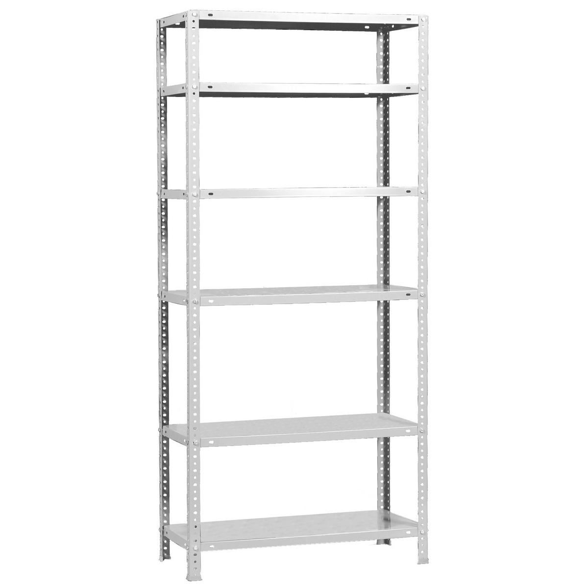 SCHRAUBREGAL PANDA TALL | HxBxT 200x90x30cm | 6 Fachböden | Fachlast 75kg | Weiß - Weiß, Metall (90/200/30cm) - PROREGAL