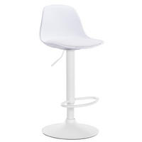 BARHOCKER Lunor Kunststoff Weiß Weiß - Weiß, Kunststoff/Metall (39/82/43cm) - DELUKE