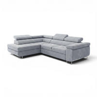 ECKSOFA Jade Mit Schlaffunktion - Hellgrau, Holzwerkstoff/Textil (202/275cm) - Fun Möbel