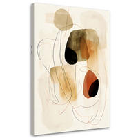 WANDBILD boho abstrakt - Beige, Textil (40/60cm) - Feeby