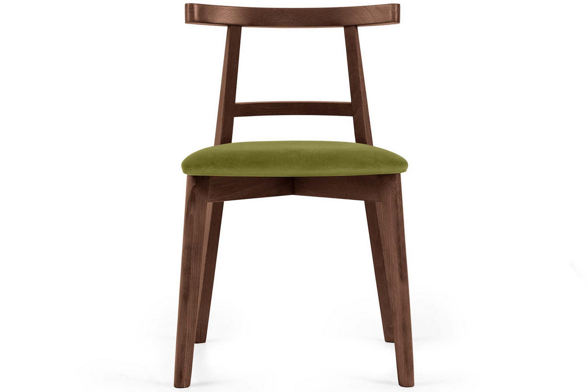 ESSTISCHSTÜHLE LILIO 2 St Vintage, Oliv / mittelbraun - Olivgrün/Braun, Holz/Textil (47/76/45cm) - KONSIMO®