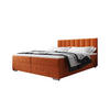 BOXBETT ZILANO 2 mit Matratze H3 und Topper 140x200 Itaka 1 - Braun, Holz/Textil (140/200cm) - Bedante