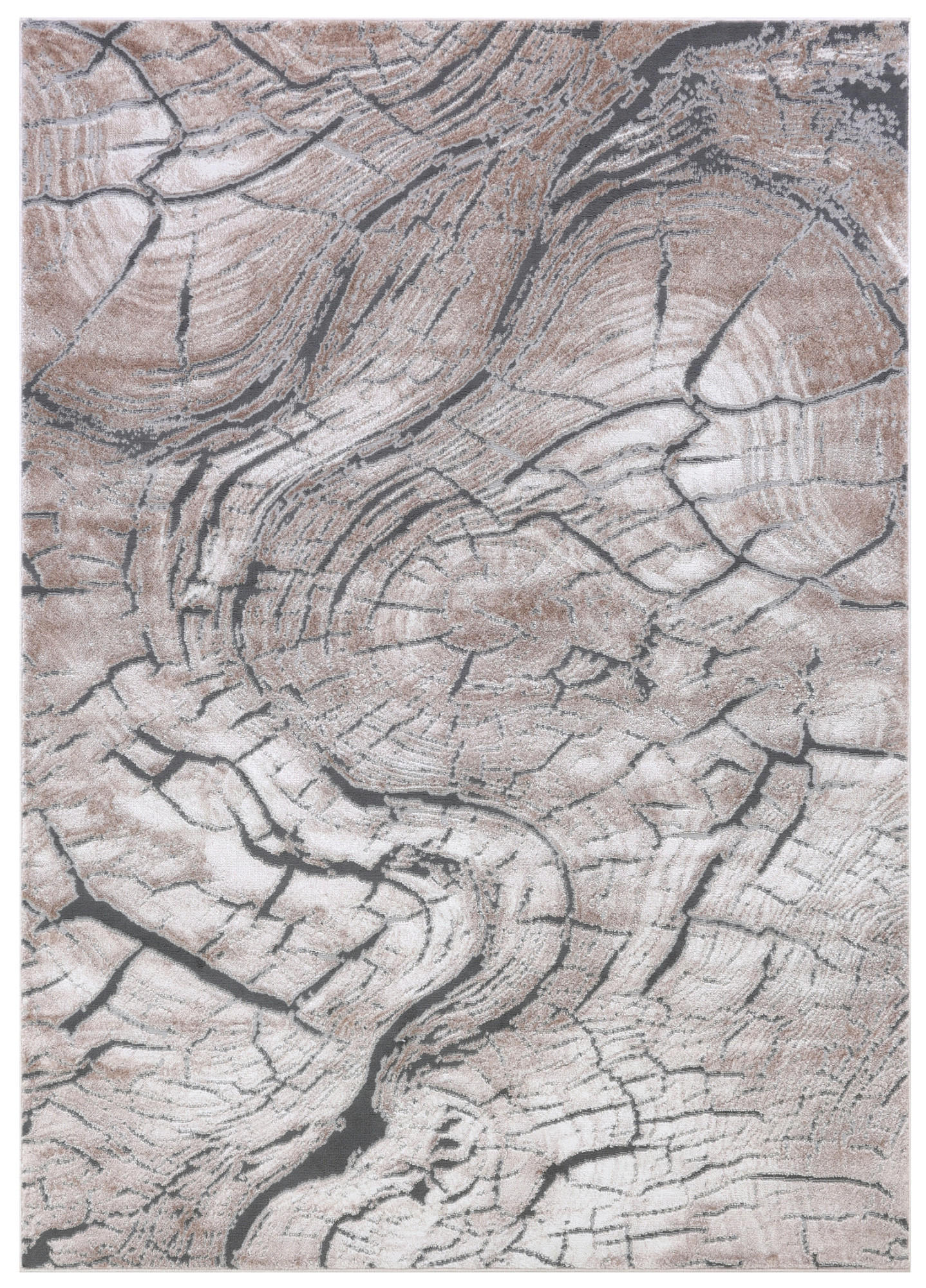 TEPPICH COMO Hellbeige 160/230 cm - Hellbraun, Kunststoff (160/230cm) - Tapiso