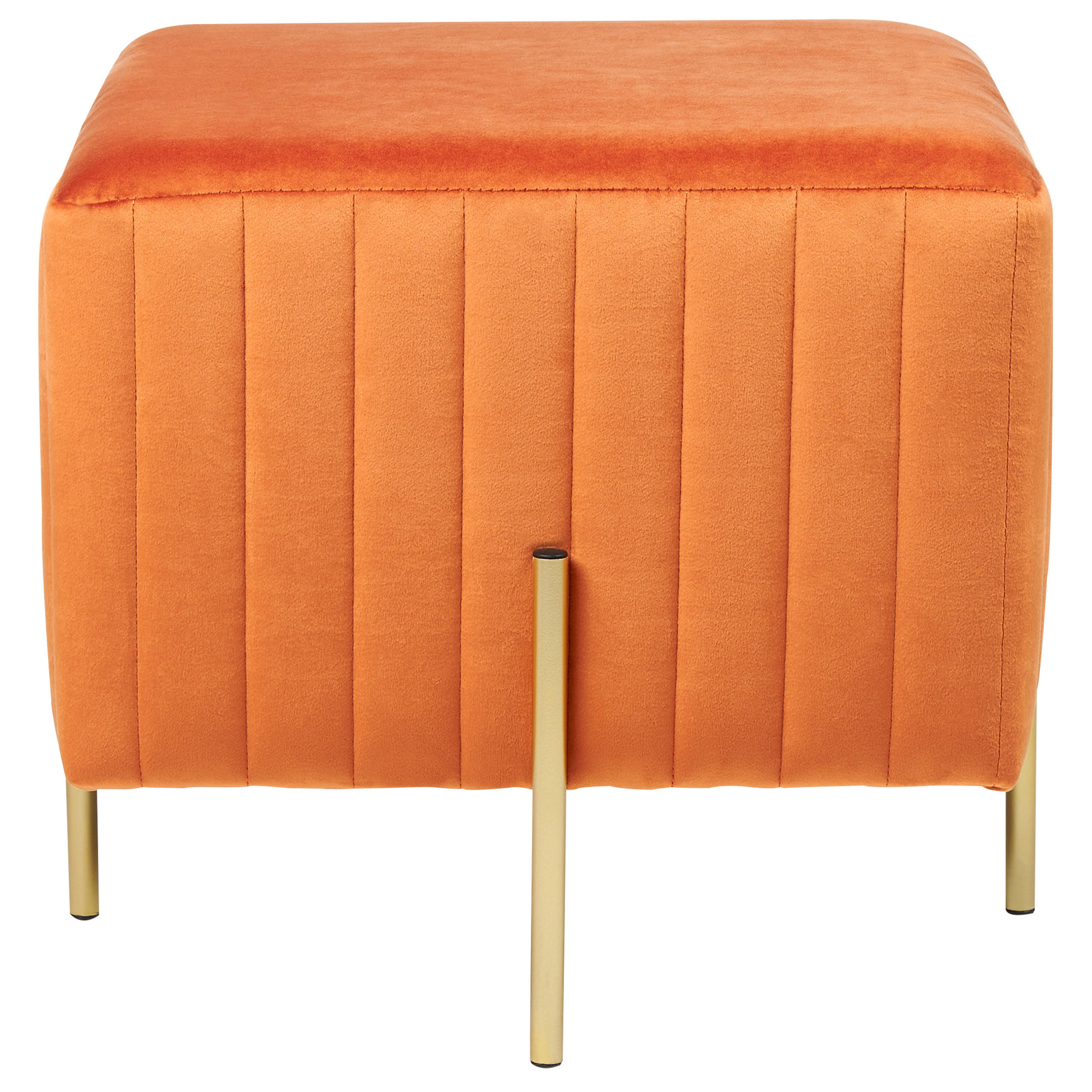 HOCKER Dayton 48/48/41 cm - Orange, Textil (48/41/48cm) - Beliani
