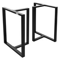 TISCHBEINE 2er Set T-Form 60x72 cm Schwarz - Schwarz, Metall (35/72/60cm) - ML-DESIGN