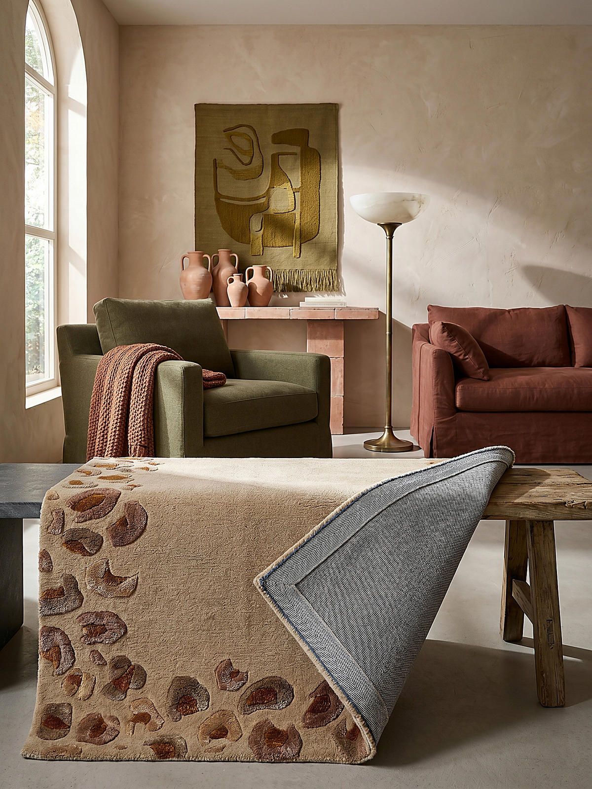VISKOSETEPPICH SABLE, mit Tier-Motiv, Natur, 140 x 200 cm - Beige, Textil (140/200cm) - KADIMA DESIGN