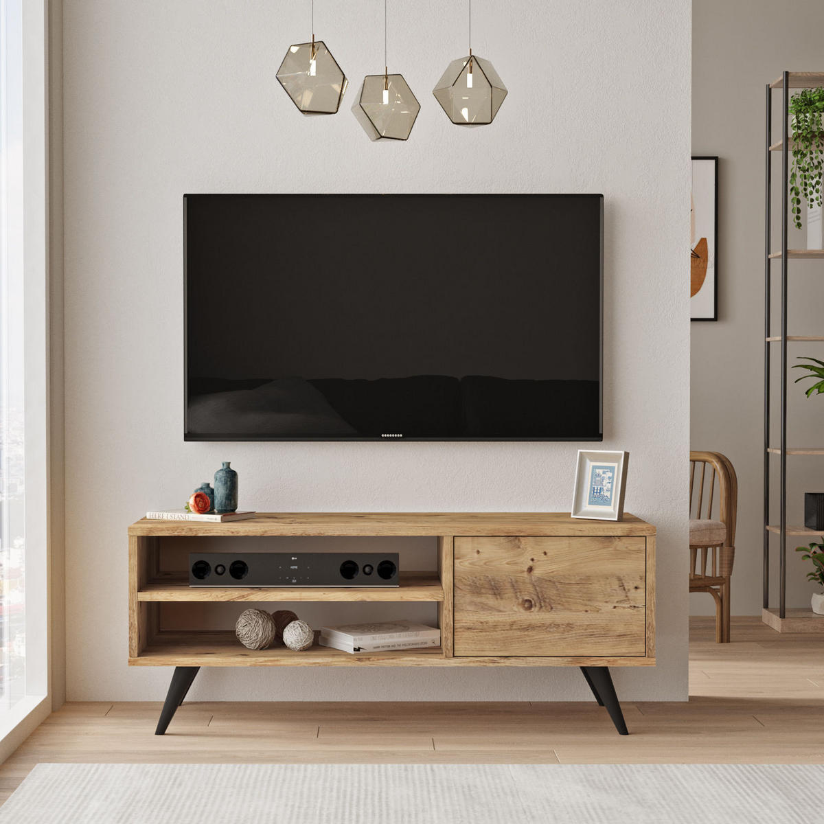 TV-MÖBEL Imo Braun - Braun, Holz (110/44/40cm) - Habitat Garten