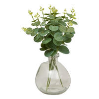 EUKALYPTUS-KOMPOSITION Glasvase Urice 20/20/35 cm - Transparent, Glas (35cm) - Atmosphera Createur d´interieur