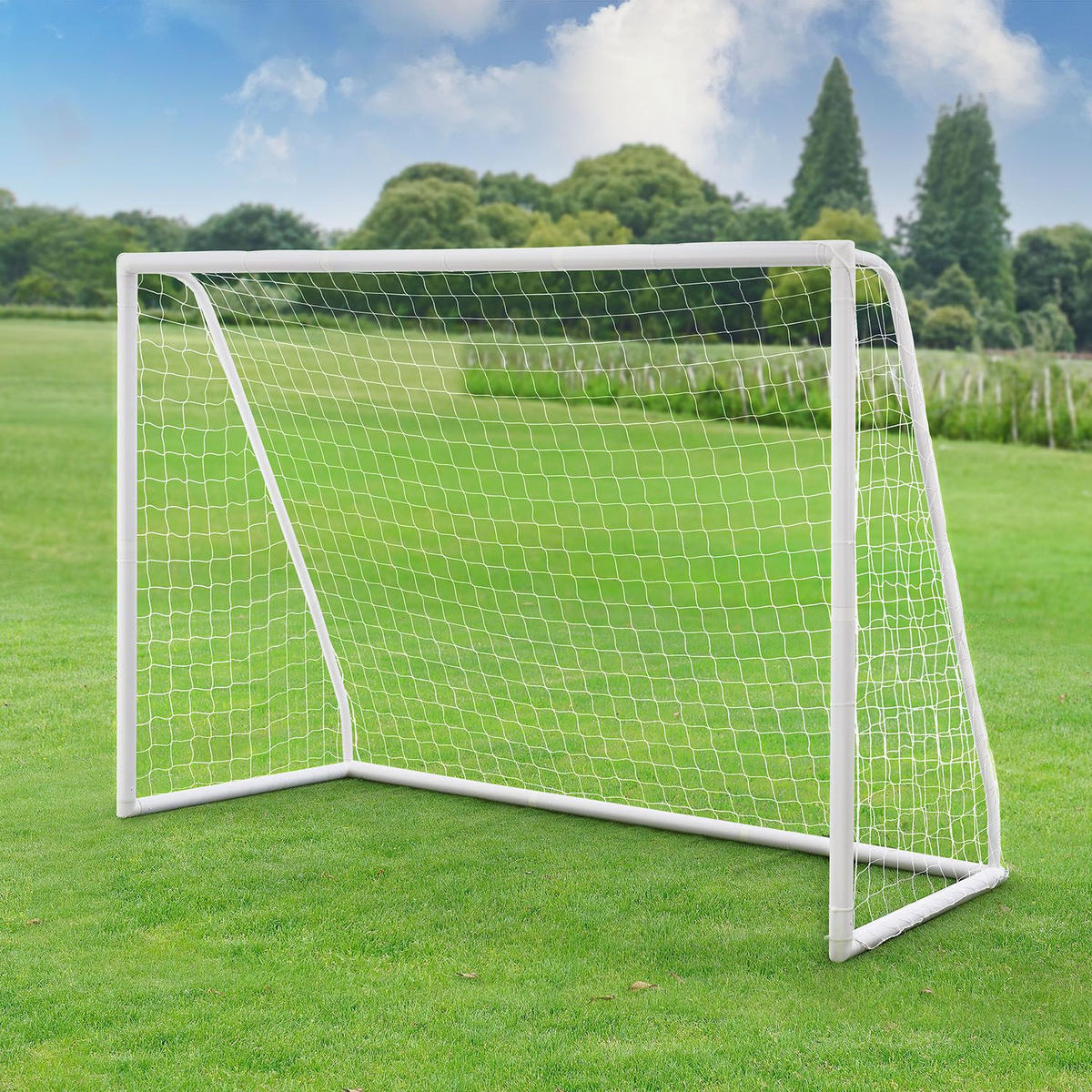 FUSSBALLTOR 300x200 cm inkl. Tragetasche - Weiß, Kunststoff (300/120cm) - Artsport