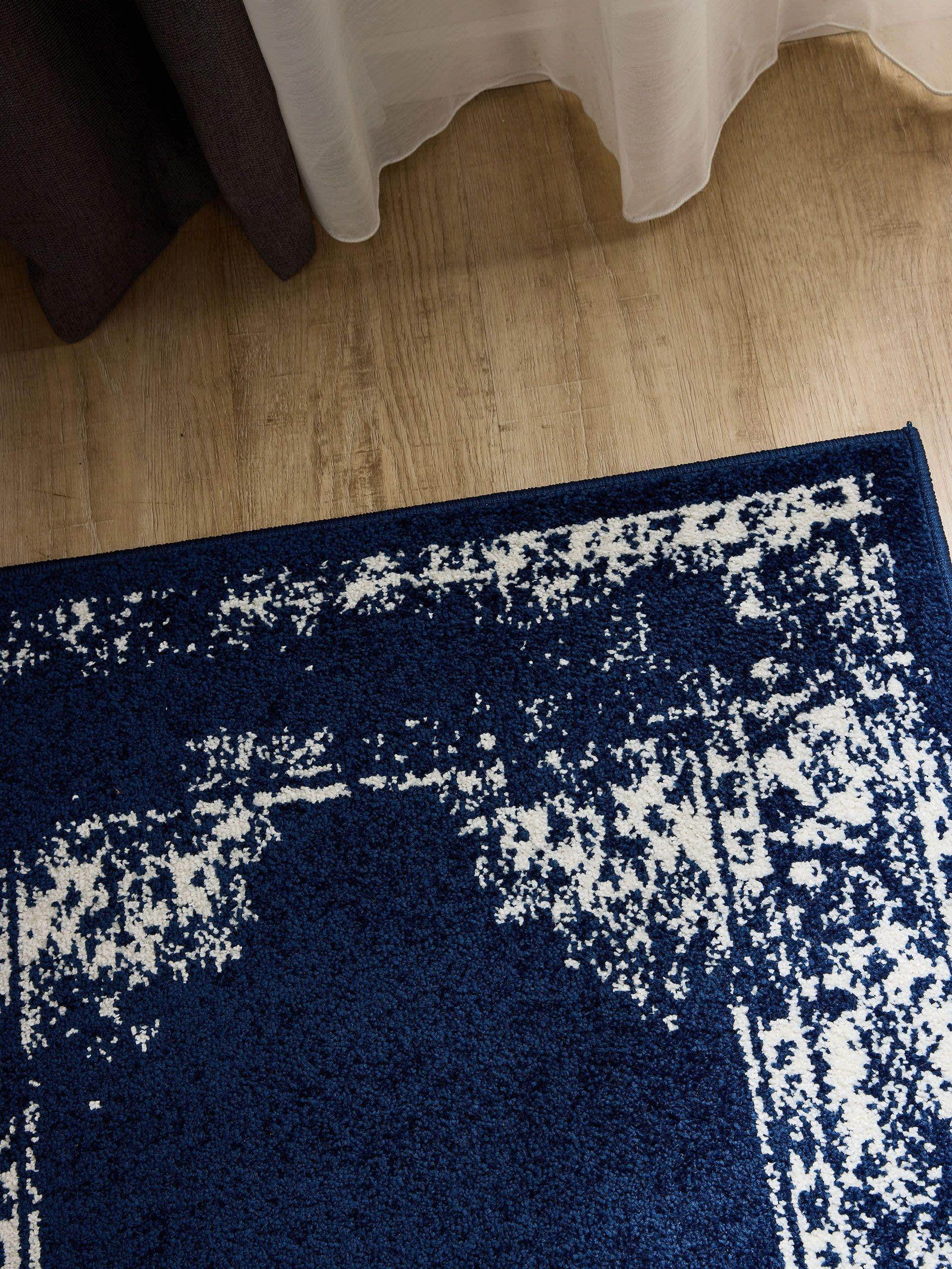 VINTAGE-LÄUFER Sia 80/240 cm - Blau, Kunststoff (80/240cm) - benuta