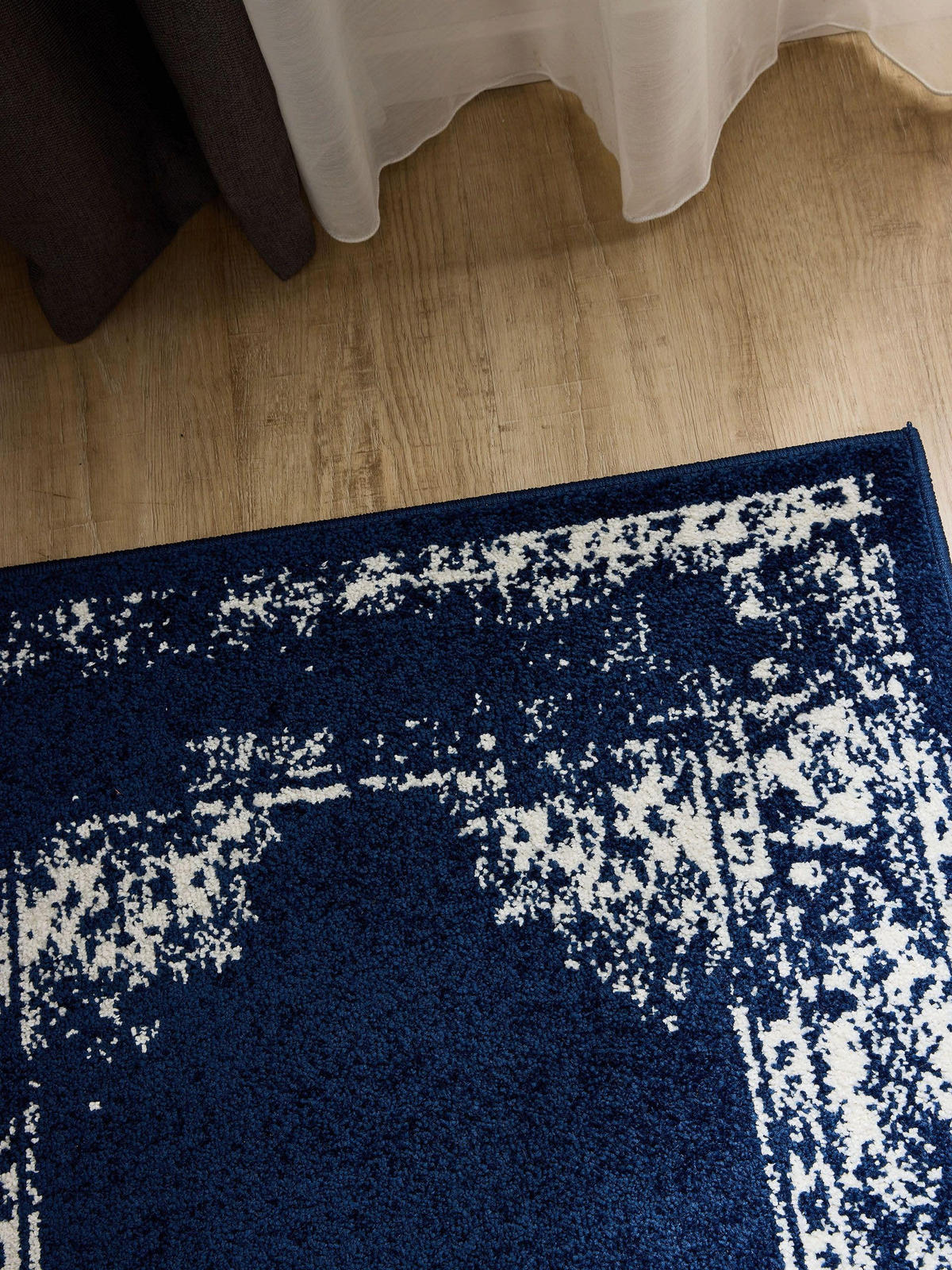 VINTAGE-LÄUFER Sia 80/240 cm - Blau, Kunststoff (80/240cm) - benuta