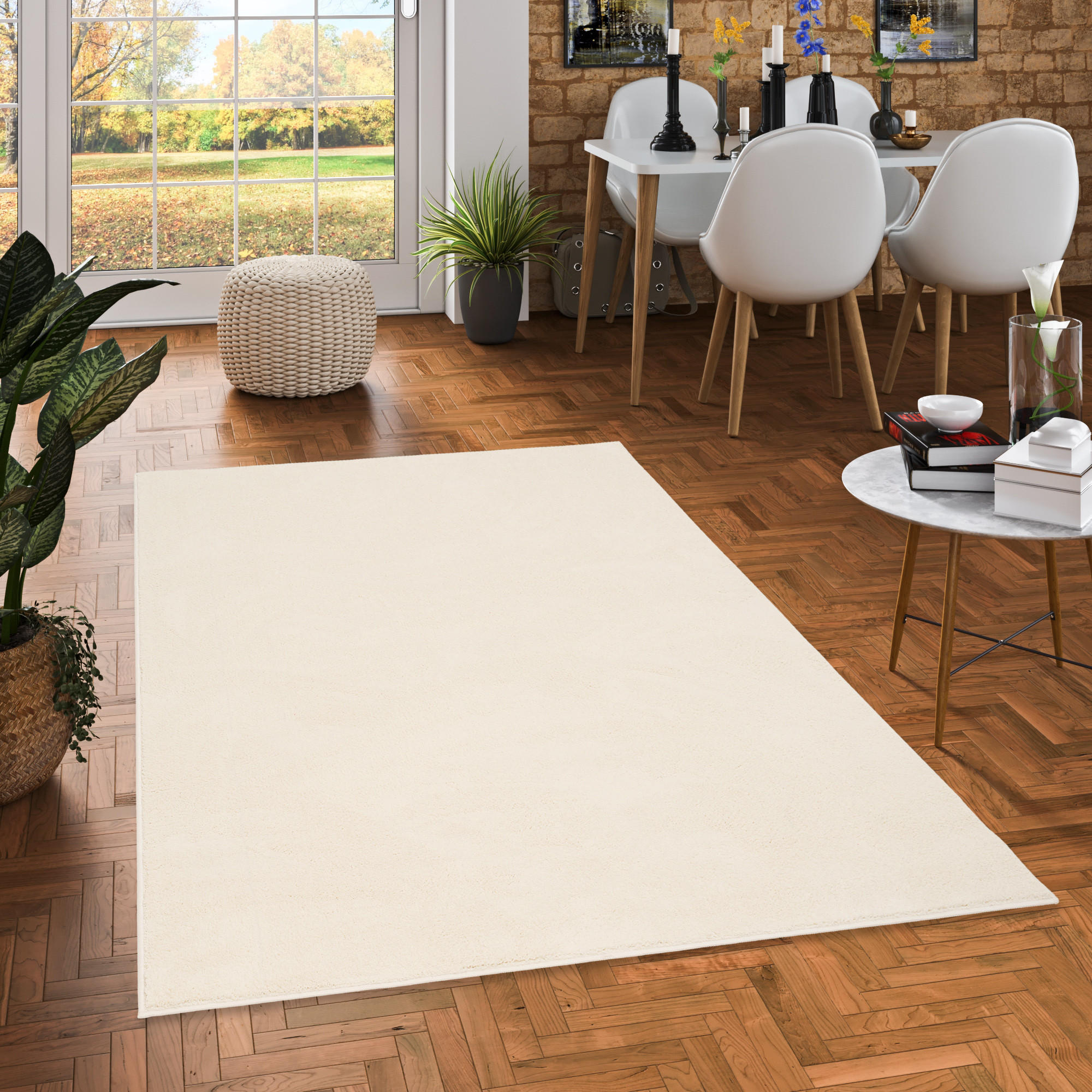 HOCHFLOR LANGFLOR TEPPICH SUPER SOFT MELIA - Creme, Textil (140/200cm) - Pergamon