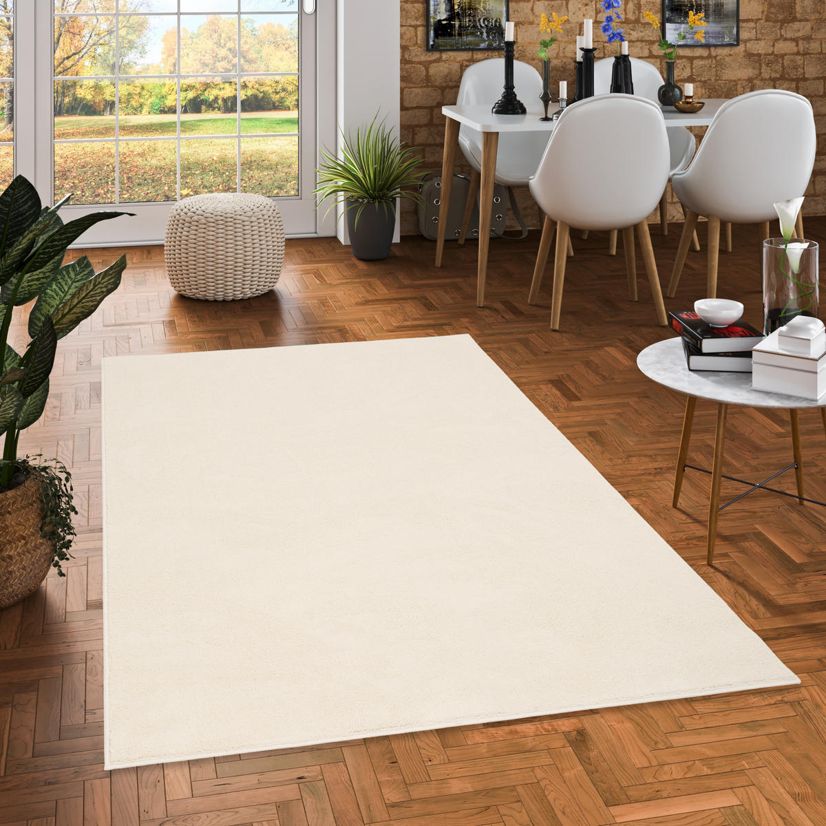 HOCHFLOR LANGFLOR TEPPICH SUPER SOFT MELIA - Creme, Textil (120/170cm) - Pergamon
