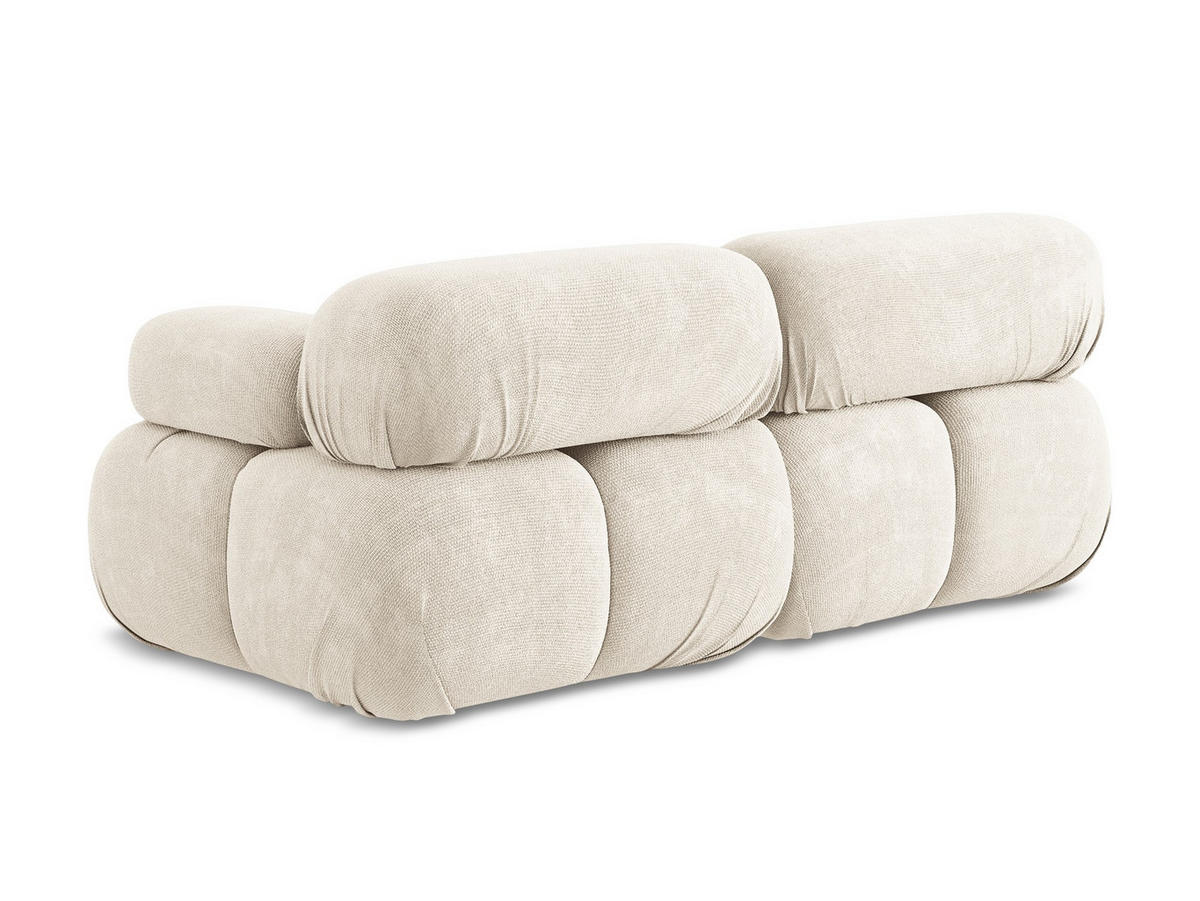 2-SITZER-SOFA Chenille Stoff Beige - Beige/Creme, Kunststoff/Textil (190/70/96cm) - Makamii